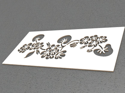Pannello decorativo traforato Geranio Wall art. - Gmk Design