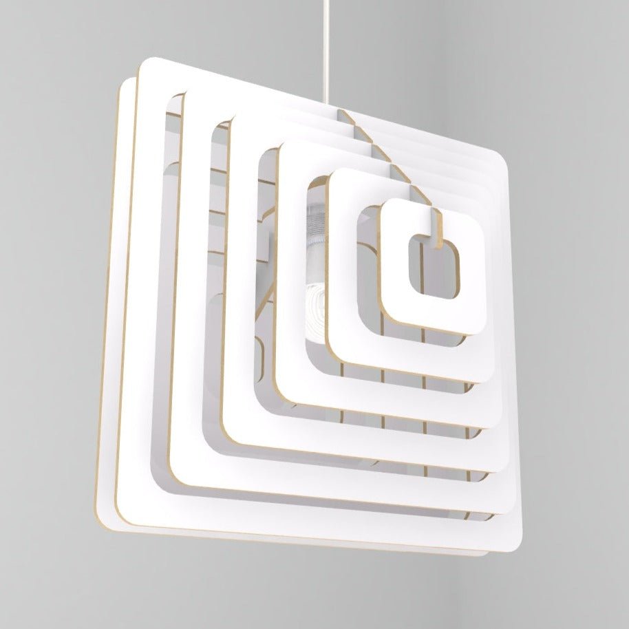 QUADRATO 3D - Lampadario design contemporaneo - Gmk Design