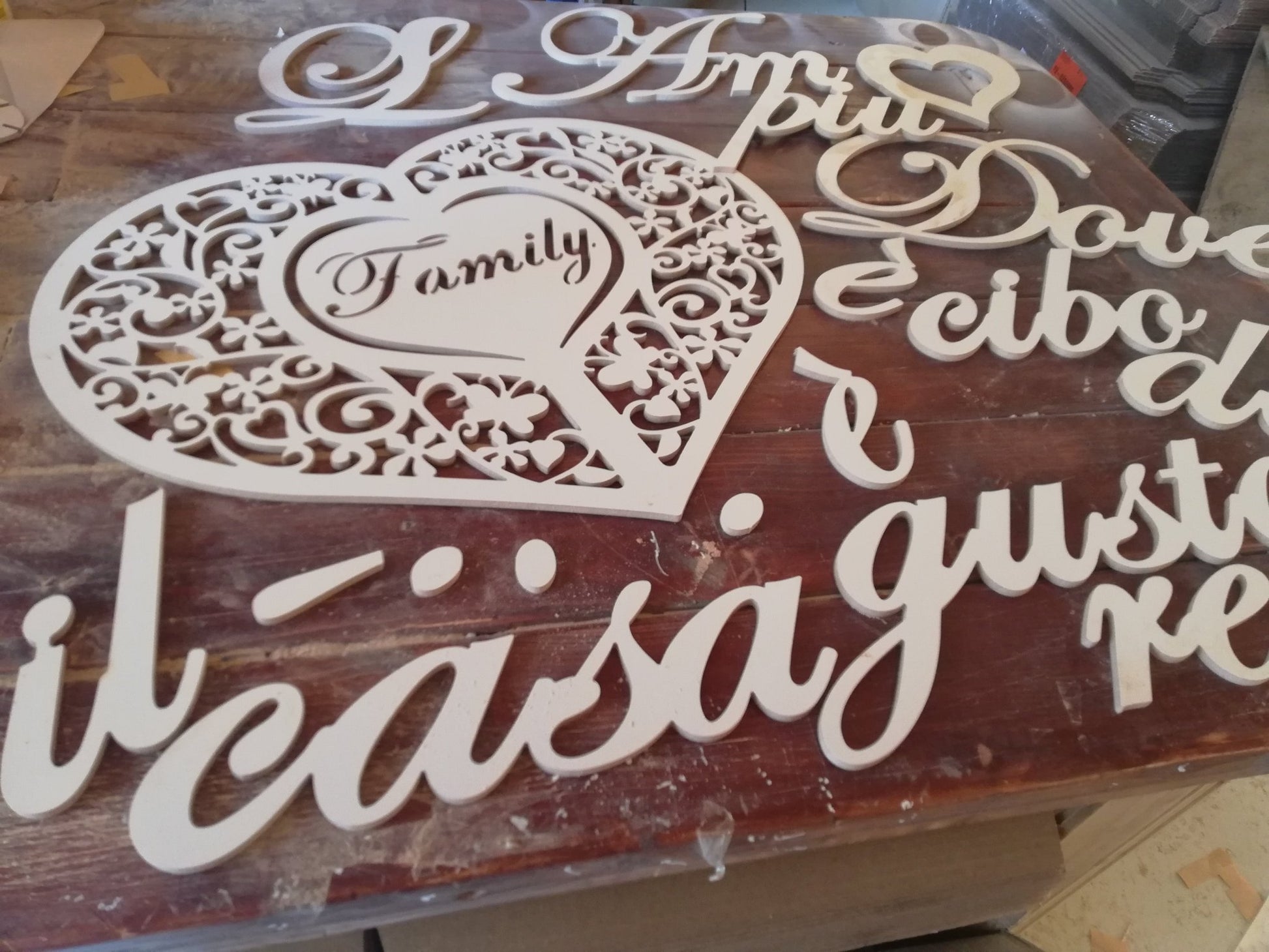 Scritta decorativa in legno per la cucina. Citazione Parete. Decorazione murale. - Gmk Design