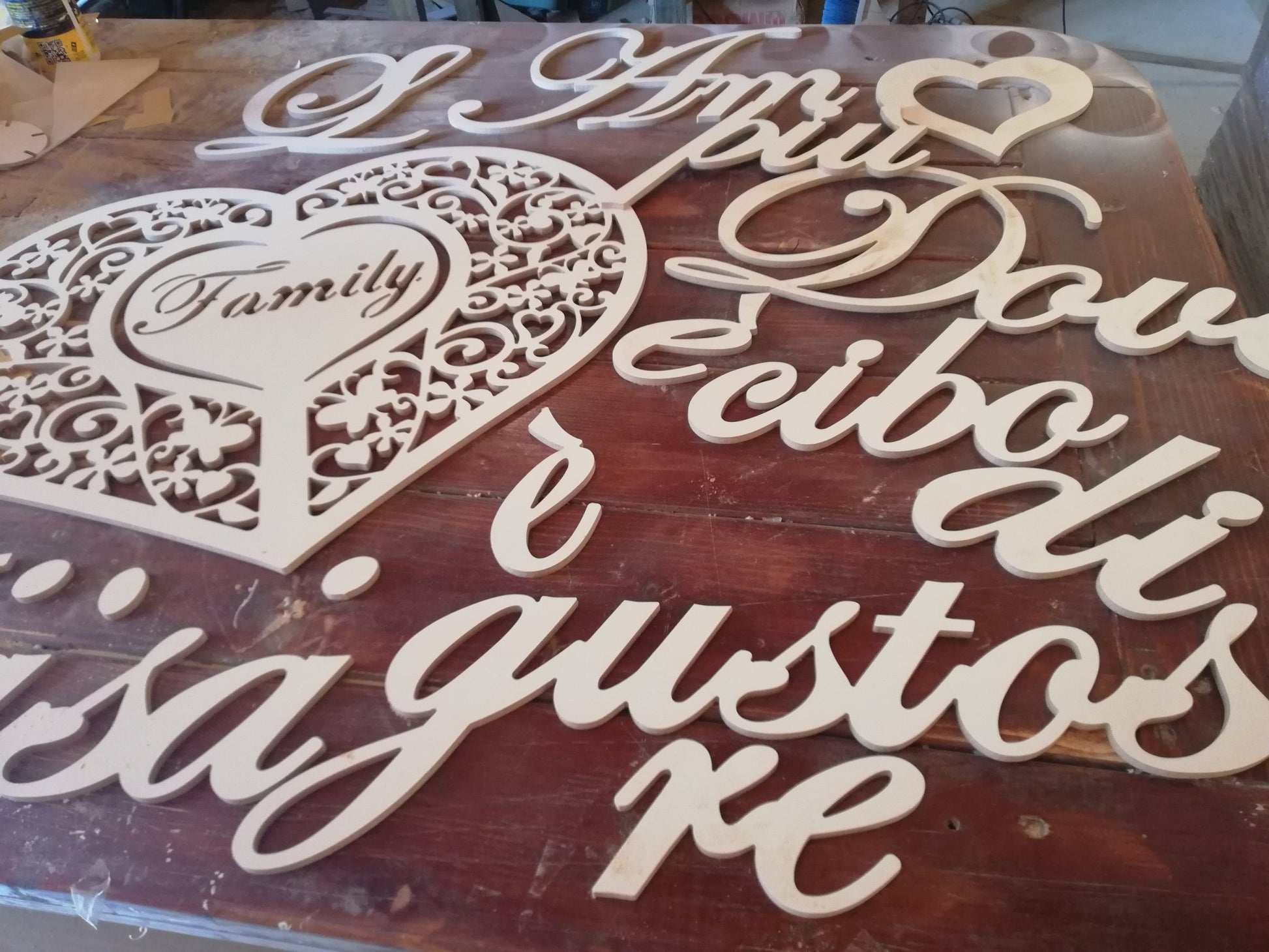 Scritta decorativa in legno per la cucina. Citazione Parete. Decorazione murale. - Gmk Design