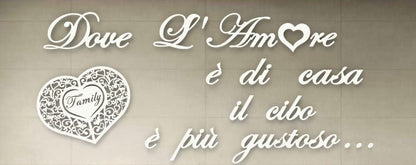 Scritta decorativa in legno per la cucina. Citazione Parete. Decorazione murale. - Gmk Design