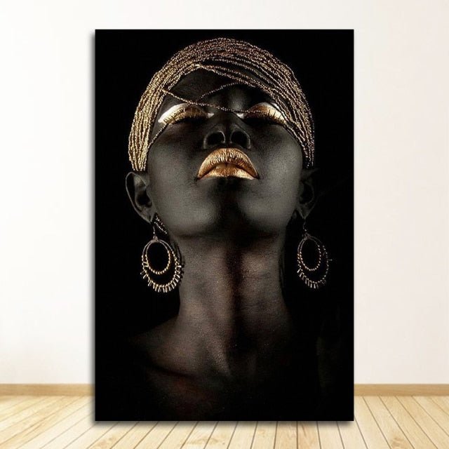 Stampa su tela donna africa, sensualità, arte contemporanea. – Gmk Design