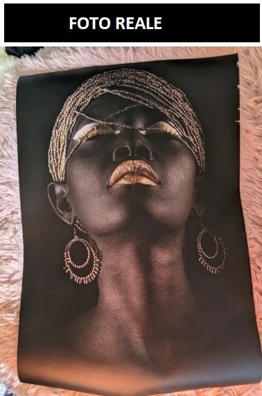 Stampe su tela di alta qualità donna di colore, sensualità, arte astratta moderna - Gmk Design