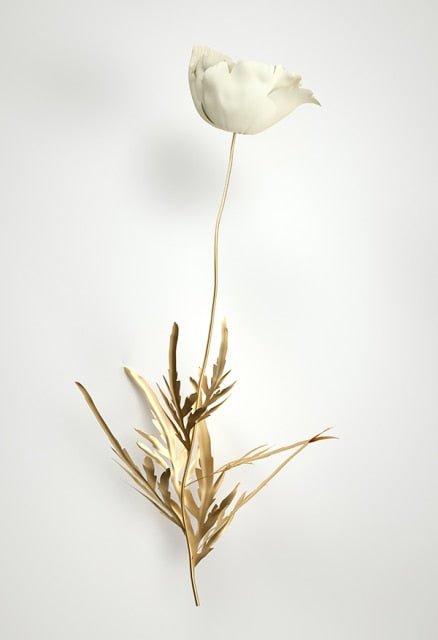 Stampe su tela di alta qualità raffiguranti immagini di fiori dorati in differenti design - Gmk Design