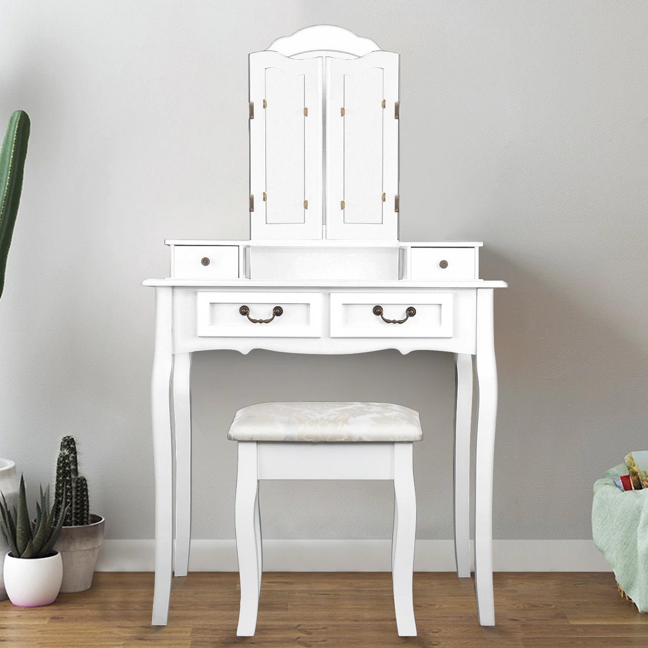 Toeletta per trucco, make-up organizer. DESIGN COUNTRY colore bianco. - Gmk Design