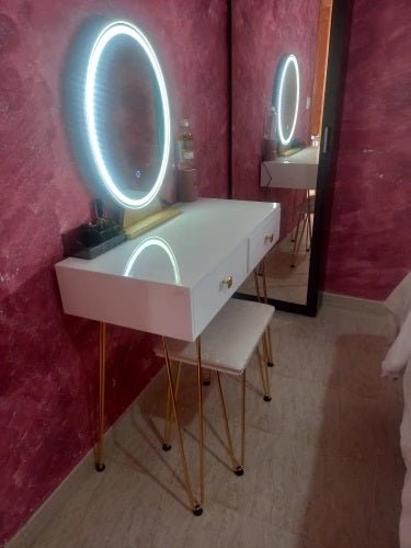 Toeletta per trucco, make-up organizer. DESIGN MODERNO colore bianco. - Gmk Design
