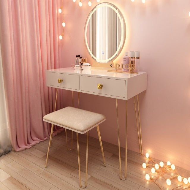 Toeletta per trucco, make-up organizer. DESIGN MODERNO colore bianco. - Gmk Design