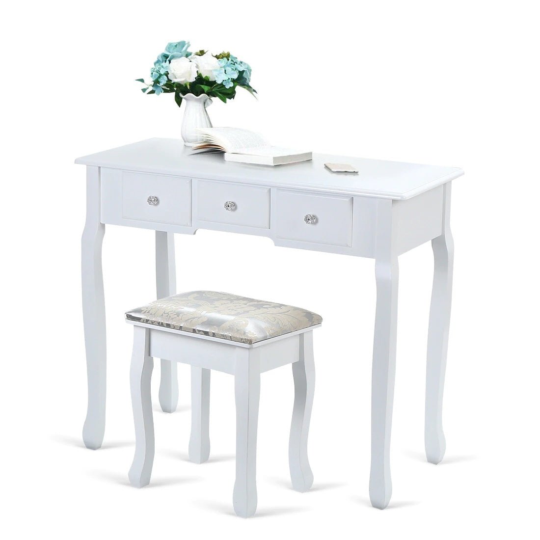 Toeletta per trucco, make-up organizer. DESIGN VINTAGE colore bianco. - Gmk Design