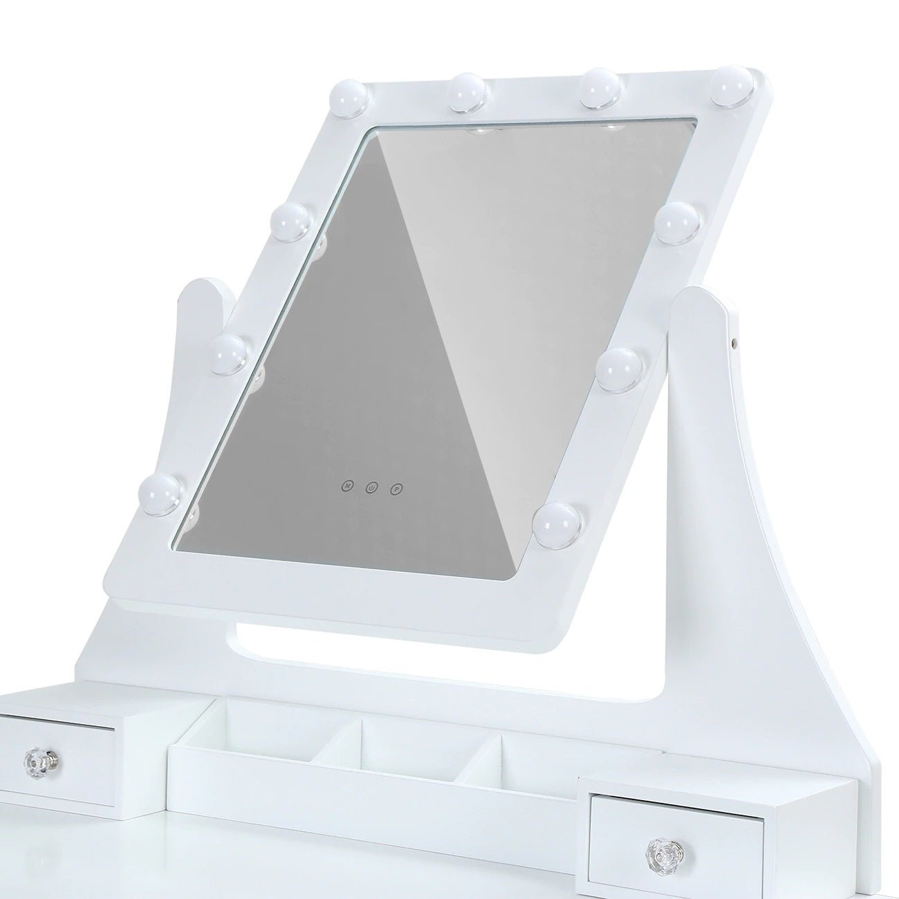 Toeletta per trucco, make-up organizer. DESIGN VINTAGE colore bianco. - Gmk Design