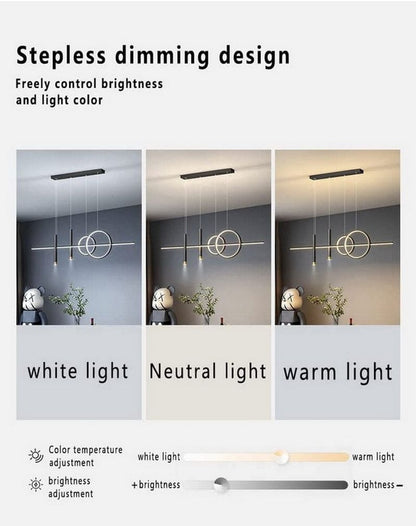 VEGALUX - Lampadario moderno a LED lineare dal design minimal - Gmk Design