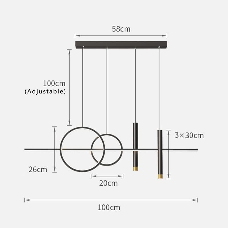 VEGALUX - Lampadario moderno a LED lineare dal design minimal - Gmk Design